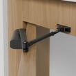 Brat amortizor hidraulic, pentru inchidere usa max 45 kg, Aluminiu, 144 x 60 x 56 mm mm, Negru