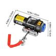 Troliu electric cu cablu sintetic Vevor 2 kW / 12V, capacitate 2041 kg, Lungime cablu 13 m, Telecomanda fara fir, IP67