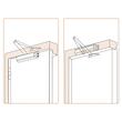 Brat amortizor hidraulic, pentru inchidere usa max 45 kg, Aluminiu, 144 x 60 x 56 mm, Argintiu