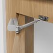 Brat amortizor hidraulic, pentru inchidere usa max 45 kg, Aluminiu, 144 x 60 x 56 mm, Argintiu