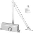 Brat amortizor hidraulic, pentru inchidere usa max 68 kg, Aluminiu, 166 x 60 x 56 mm, Argintiu