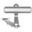 Brat amortizor hidraulic, pentru inchidere usa max 68 kg, Aluminiu, 166 x 60 x 56 mm, Argintiu