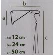Suport agatatoare pentru ghivece Strend Pro PB8021B, cu lant, din metal, alb