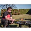 Suport gratar pentru carnati Strend Pro Grill, inox si coada lemn, 170x83/535 mm