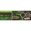Set 3 borduri pentru delimitare gradina Rattan Palisade 2.4 m, 820x95/200 mm, Maro