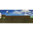 Set 3 borduri pentru delimitare gradina Stone Palisade 2.4 m, 820x95/200 mm, Maro