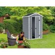 Casuta de gradina pentru unelte Keter Manor 4x3, dimensiune 128x94x196 cm, protectie UV