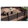 Paravan pentru balcoane sau terase, Strend Pro Premium,  dimensiune 0.9x3 m, Maro, cu coliere prindere