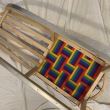 Sanie copii din lemn Sierra 87x34x38cm, cu spatar si sezut moale