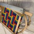 Sanie copii din lemn Sierra 87x34x38cm, cu spatar si sezut moale