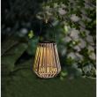 Lampa solara Strend Pro Garden, suspendata, ratan, 12x12x24 cm