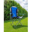 Scaun pliabil Strend Pro Camping, albastru, 80x50x105 cm