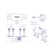 Lacat cu sistem anti-efractie Tokoz UZ 240+, brate otel 4mm, 3 chei