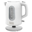 Fierbator electric cordless, Inox/Plastic, Capacitate 1.7 l, Alb, putere 2200 W, Indicator de temperatura, filtru anti-calcar
