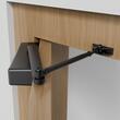 Brat amortizor hidraulic, pentru inchidere usa max 120 kg, Aluminiu, 253 x 83 x 74 mm, Negru