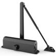Brat amortizor hidraulic, pentru inchidere usa max 150 kg, Aluminiu, 253 x 83 x 74 mm, Negru