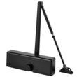 Brat amortizor hidraulic, pentru inchidere usa max 120 kg, Aluminiu, 253 x 83 x 74 mm, Negru