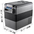 Lada frigorifica cu compresor pentru auto, Vevor USB, Led, 12/24 V DC, 110-240 V AC, capacitate 55 l, -20 ℃ pana la 20 ℃, 693 x 345 x 531 mm