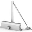 Brat amortizor hidraulic, pentru inchidere usa max 150 kg, Aluminiu, 253 x 83 x 74 mm, Argintiu