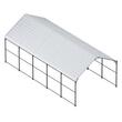 Copertina auto carport, 4x8x3.15 m, cadru si acoperis otel galvanizat, prelata laterala, 12 stalpi