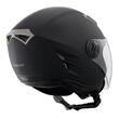 Casca protectie moto cu ochelari integrati, Open Face, Unisex, Negru Mat, Marimea XL