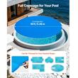 Prelata solara rotunda pentru piscine, Diametru 5.49 m, protectie UV, Albastra, personalizabila
