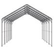 Copertina auto carport, 4x8x3.15 m, cadru si acoperis otel galvanizat, prelata laterala, 12 stalpi