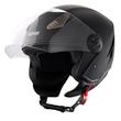 Casca protectie moto cu ochelari integrati, Open Face, Unisex, Negru Mat, Marimea L
