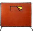 Cortina sudura impotriva scanteilor, Vevor 183x244 cm, cadru otel, roti, fereastra