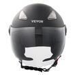 Casca protectie moto cu ochelari integrati, Open Face, Unisex, Negru Mat, Marimea L