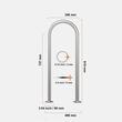 Balustrada aluminiu pentru piscina, 400 x 90 x 915 mm, Capacitate 100 kg, protectie UV, accesorii montaj incluse