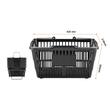 Set 12 cosuri de cumparaturi, capacitate 21 l, Negru, 425 x 305 x 218 mm