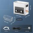 Aparat de curatat cu ultrasunete, Capacitate 6 l, 180W, 40kHz, Cosuri si camera interioare, Inox, 0 la 110°C