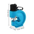 Perforator pentru tabla, hidraulic, 35 tone forta, matrițe de perforare 10,5 mm, 13.8 mm, 17.5 mm, 20.5 mm