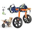 Carucior reabilitare pentru caini, 2 x roti mari, Reglabil Inaltime/ Lungime/Latime, Aluminiu, capacitate 15.8-21.7 kg