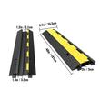Set 5 rampe pentru cabluri, max 5000 Kg, 2 x canale, Galben/Negru, Interblocare modulara, 101 x 24.5 x 5 cm 