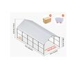 Copertina auto carport, 4x8x3.15 m, cadru si acoperis otel galvanizat, prelata laterala, 12 stalpi