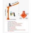Macara cu brat telescopic pentru camioneta, pivotanta la 360 de grade, Capacitate 500 kg, palan electric, Telecomanda fara fir