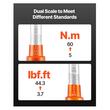 Cheie dinamometrica 3/8 inch, cuplu 5-60 Nm, Crom-Vanadiu, 25 x adaptoare, tubulare, biti