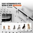 Cada pentru animale de companie, Inox, Accesorii complete dus, baterie, Scara, max 200 kg, 1500x1500x700 mm