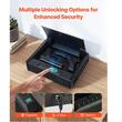 Caseta pentru 2 pistoale si 2 incarcatoare, Amprenta digitala, cifru, cheie, 360 x 275 x 90 mm, Negru