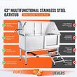 Cada pentru animale de companie, Inox, Accesorii complete dus, baterie, Scara, max 200 kg, 1500x1500x700 mm
