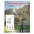 Lance telescopica pentru masini de spalat cu presiune, 7 duze, Lungime de lucru 1.5-6.4 m, max 275 Bar, Aluminiu/Inox, Centura