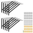 Set 10 suporturi pentru rafturi, 308 x 209 x 25 mm, Otel, Negru, max 72.6 kg, Grosime 3 mm