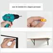 Set 10 suporturi pentru rafturi, 308 x 209 x 25 mm, Otel, Negru, max 72.6 kg, Grosime 3 mm