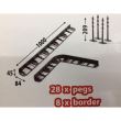 Bordura pentru separarea gazonului Strend Pro Garden Border 1045, lungime 8 m, 28 tarusi