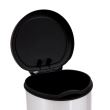 Cos de gunoi Curver DECO BIN 5L, aspect Inox, deschidere cu pedala