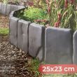 Set 10 borduri din plastic Strend Pro Garden, lungime totala 2.5 m, imitatie piatra, Gri
