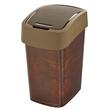 Cos de gunoi Curver Flip Bin Leather 25L, capac batant, 34x26x47 cm, maro