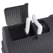 Toaleta pentru pisici, litiera, cu acoperis Curver Curver® LITTERBOX Pet Life, 52x40x41, Gri antracit